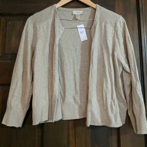 Loft NEW beige cardigan 3/4 sleeve large